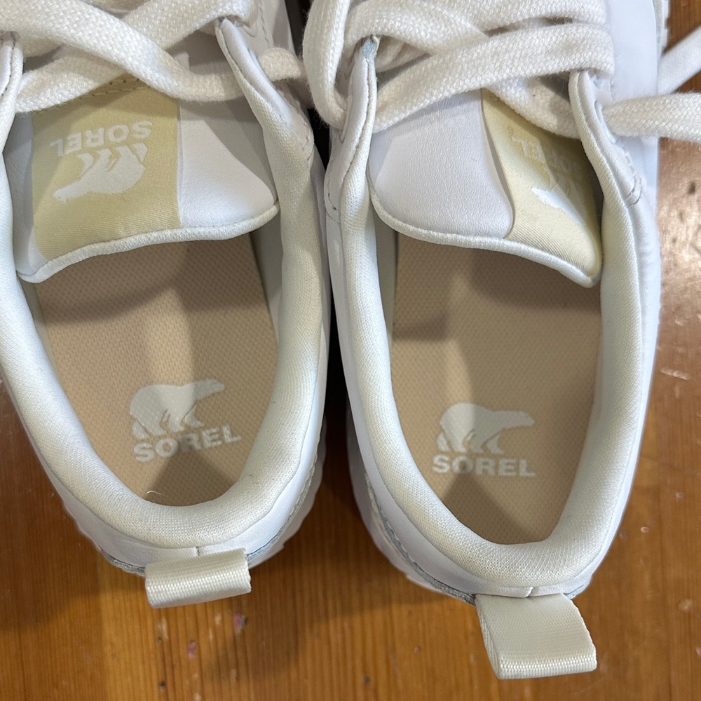 Sorel waterproof Cream and White Low-Top Sneakers - Picture 4 of 10